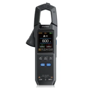 FNIRSI DMC-100 True RMS digital clamp meter with TFT display measuring AC/DC current and voltage